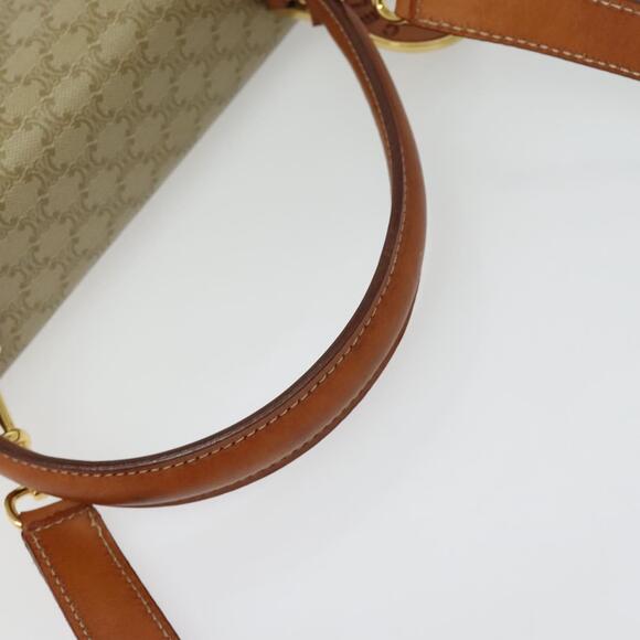 CELINE Macadam Canvas Hand Bag Pvc Beige Gold - Picture 7 of 13